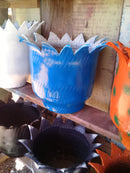 Vaso Jarro Grande de Pneu Reciclado – Design Ecológico para Quintais e Paisagismo