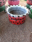 Vaso Artesanal Simples Feito com Pneu – Ideal para Plantas e Paisagismo Ecológico