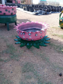 aso Bacia Morango Artesanal em Pneu – Design Ecológico para Varandas e Quintais