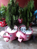 Xícara Grande Decorativa em Pneu Reciclado – Sustentável para Jardim e Varanda