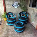 2 Poltrona Mais Um Mesinha Ecológica Simples Feita com Pneus – Conforto e Estilo para Ambientes Externos