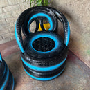 2 Poltrona Mais Um Mesinha Ecológica Simples Feita com Pneus – Conforto e Estilo para Ambientes Externos