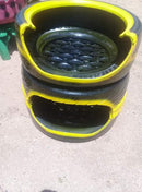 Casinha Artesanal de Pneu para Gatos – Modelo de Dois Andares Sustentável e Charmoso