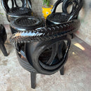 Jogo de Cadeira de Pneu com 4 Cadeiras e 1 Mesinha”