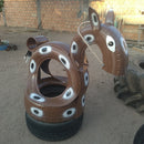 Cavalinho Sustentável Feito com Pneu – Brinquedo Seguro e Charmoso para Crianças