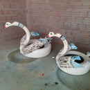 Cisnes Decorativos Artesanais – Feitos com Pneus Reciclados Sustentáveis