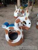 Cavalinho Sustentável Feito com Pneu – Brinquedo Seguro e Charmoso para Crianças