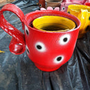 Xícara Grande Decorativa em Pneu Reciclado – Sustentável para Jardim e Varanda