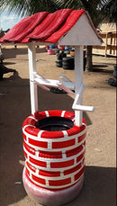 Pocinho Artesanal com Saril – Feito com Pneu Reciclado para Paisagismo Criativo